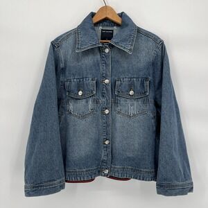 RARE True Religion Denim Trucker Jacket Womens‎ S Oversized